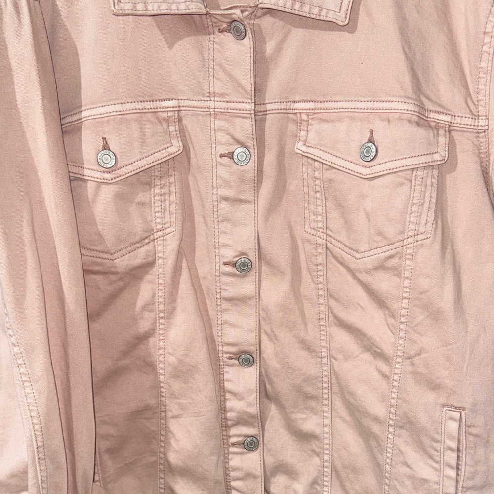 Maurices Beige Jean Jacket with Faith Graphic - Picture 5 of 5